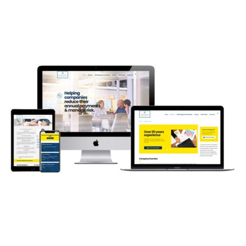 Alternative Insurance Management website on responsive layout design for all devices