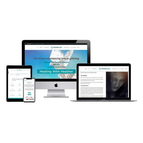 Healing With Heather website on responsive layout design for all devices
