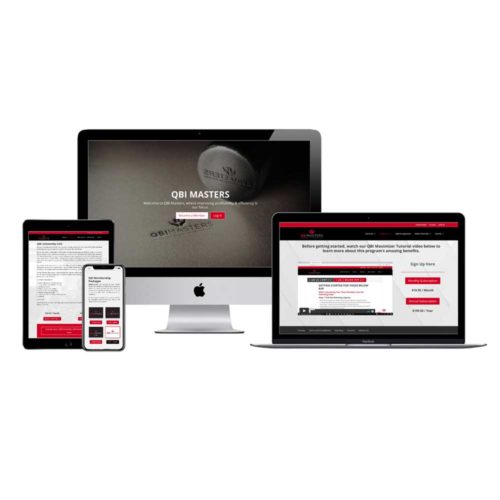 QBI Masters website on responsive layout design for all devices