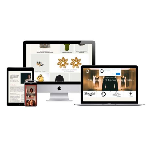 The Cursive Curator website on responsive layout design for all devices