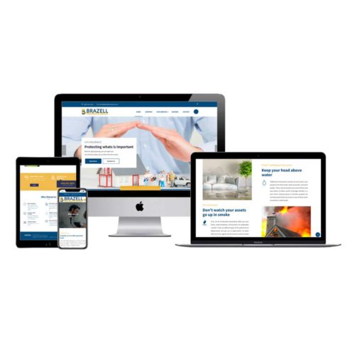 Brazell Insurance Group website on responsive layout design for all devices