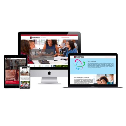 Rite Passage Non-Profit website on responsive layout design for all devices
