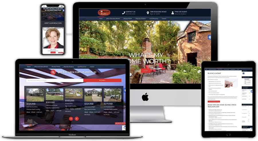 Compas Realty website displayed on different devices