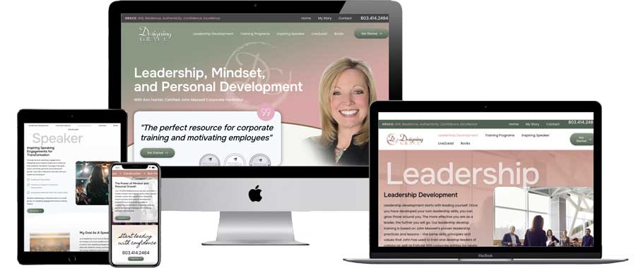 Designing Grace device mockup - designed by Greene Street Designs