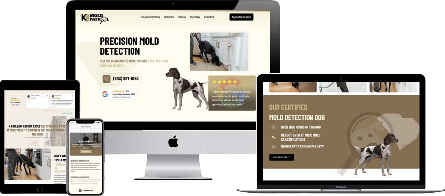 K9 Mold Patrol device mockup design from Greene Street Designs