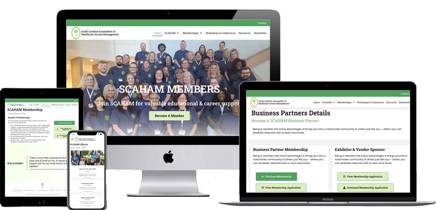 SCAHAM device mockup - designed by Greene Street Designs